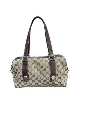 Gucci GG Handbag Canvas Leather
